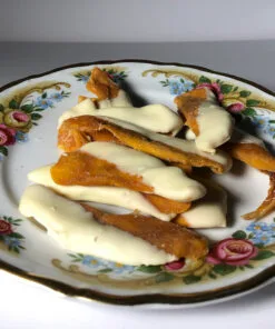 Mango mit Weißer-Schokolade (36% Kakaoanteil), 100g