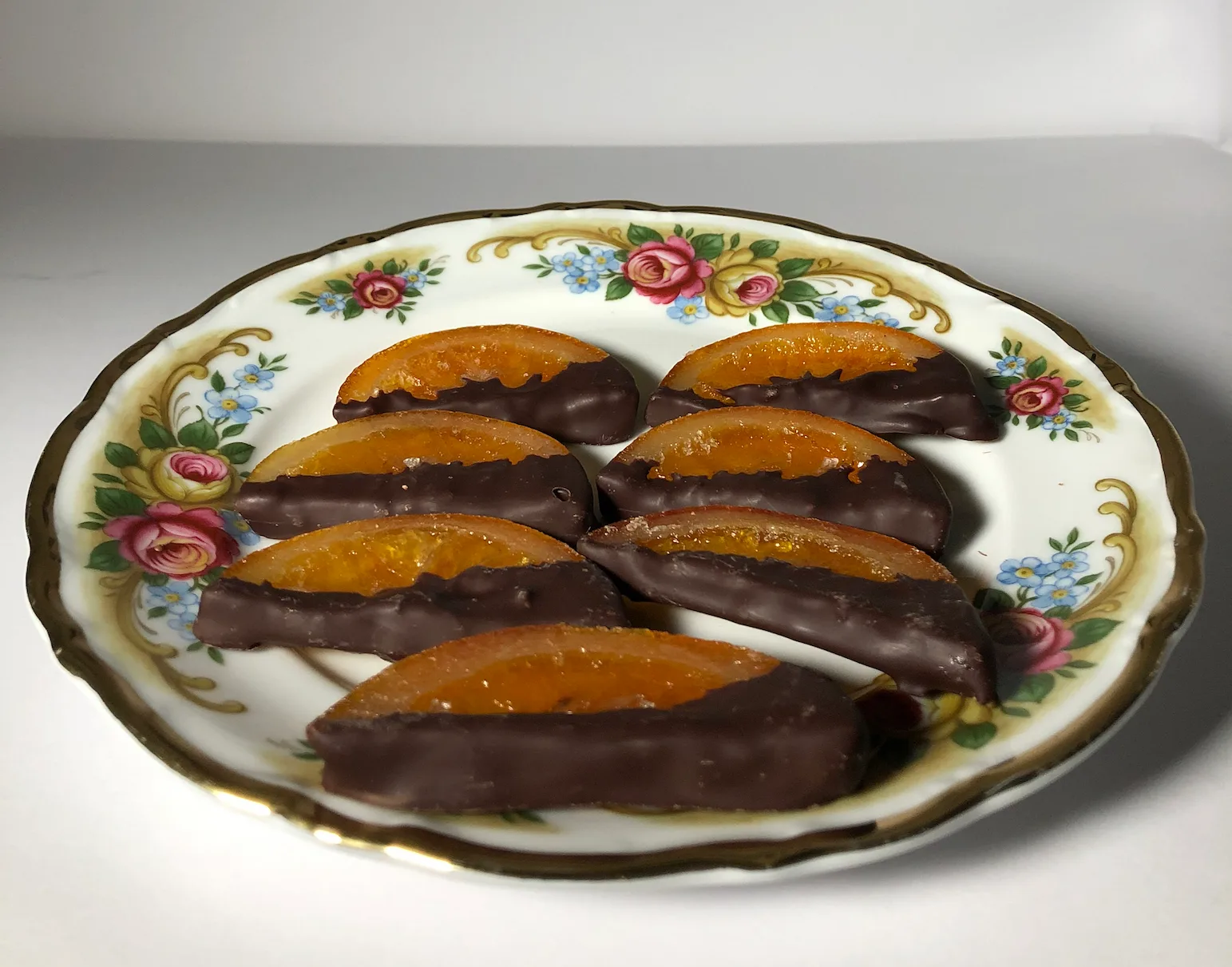 Orangenscheiben mit Maracaibo-Schokolade (65% Kakaoanteil)