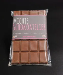 Orangenlade (29% Kakaoanteil) mit getrockneten Rosenblüten & Pistazien, 90g – Ansicht 23 – Michis Schokoatelier