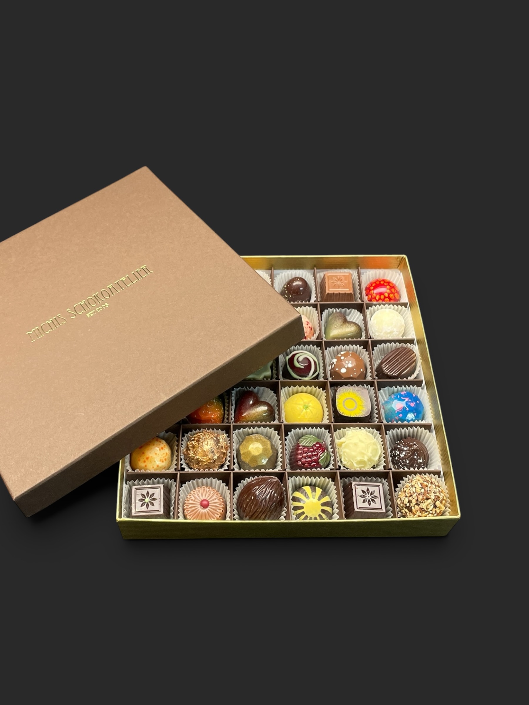 36er Geschenkbox (vegan) – Ansicht 2 – Michis Schokoatelier