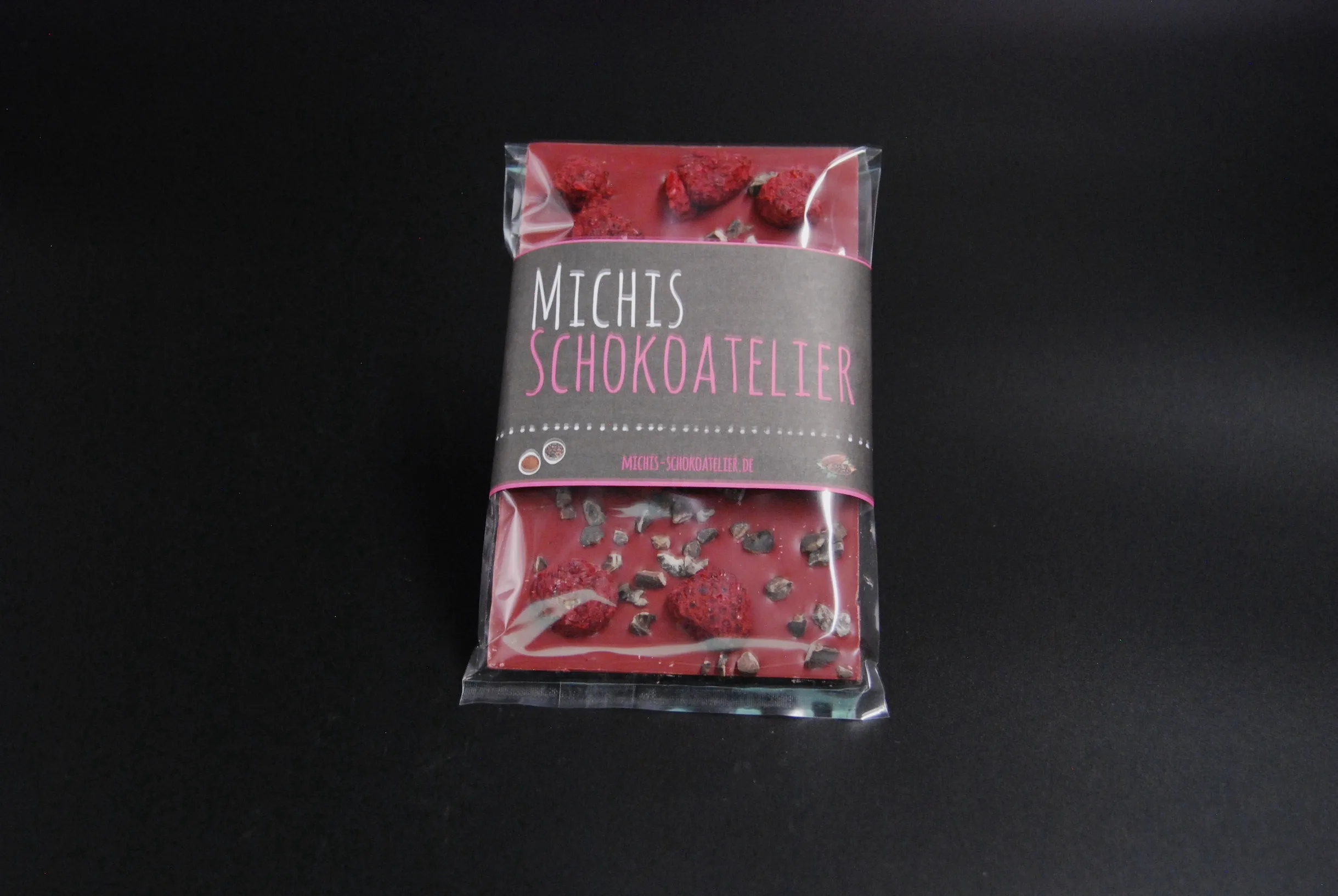 Himbeerlade mit getrockneten Himbeeren & Kakaonibs 85g