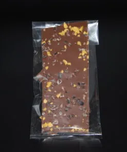 Costa Rica-Bruch (40% Kakaoanteil) mit Kakaonibs & Passionsfrucht-Crispy, 50g