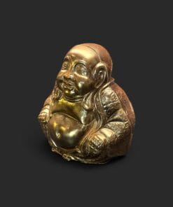 Buddha aus Zartbitter-Schokolade (65% Kakaoanteil) mit Lebensmittelfarbe – Michis Schokoatelier