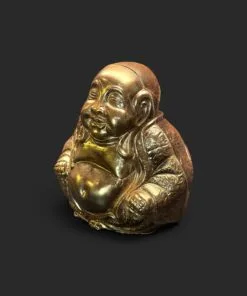 Buddha aus Zartbitter-Schokolade (65% Kakaoanteil) mit Lebensmittelfarbe – Michis Schokoatelier