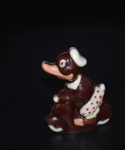 Ente mit Roller aus Zartbitter-Schokolade (65% Kakaoanteil) Vegan 70g