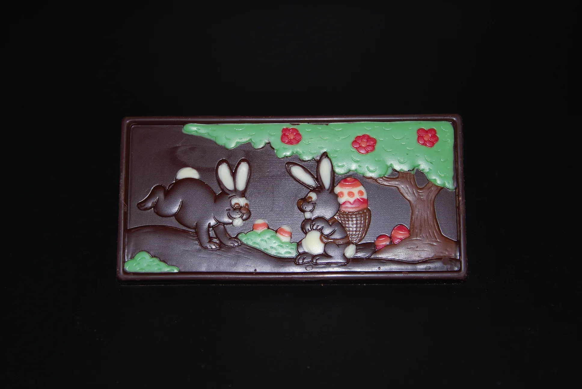 Bunte Oster-Tafel aus Zartbitter-Schokolade (65% Kakaoanteil) 90g Vegan