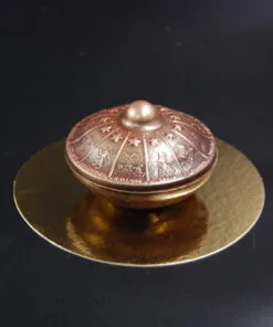 European bowl made of dark chocolate (65% cocoa content) with food coloring
