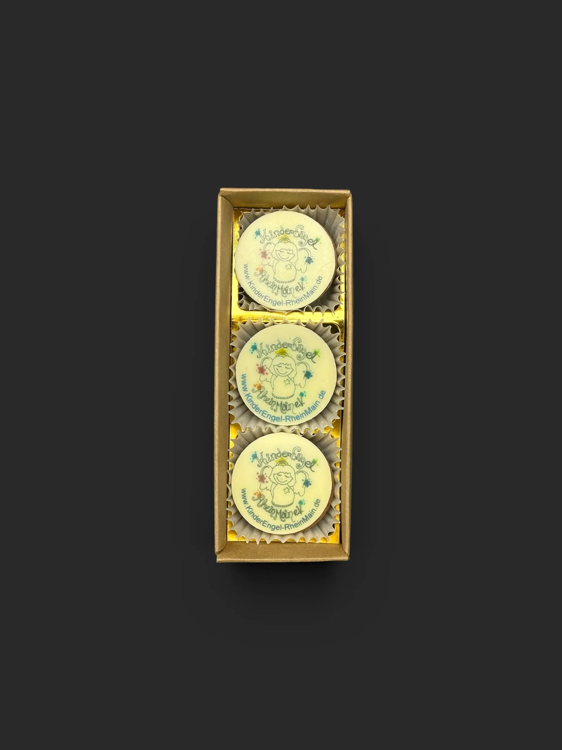 Geschenkschachtel mit 3 (Logo-) Pralinen (mind. 10 Schachteln) – Ansicht 5 – Michis Schokoatelier