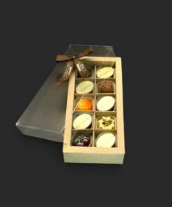 Tütchen gefüllt mit 3 Pralinen (1 Logo – 2 andere) – Ansicht 15 – Michis Schokoatelier