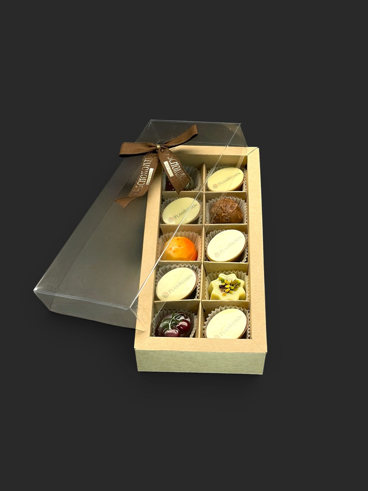 Tütchen gefüllt mit 3 Pralinen (1 Logo – 2 andere) – Ansicht 15 – Michis Schokoatelier