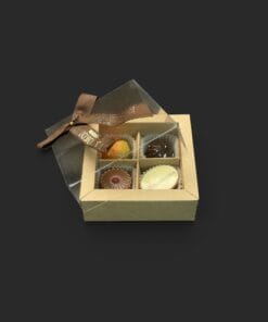 Tütchen gefüllt mit 3 Pralinen (1 Logo – 2 andere) – Ansicht 9 – Michis Schokoatelier