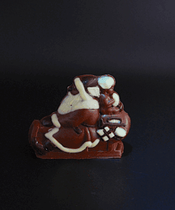 Nikolaus mit Schlitten aus Schokolade, 100g – Bild 3