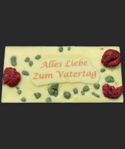Mini-Schokoladentafel aus weißer Schokolade (36 % Kakao), zum Thema Vatertag