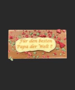 Mini-Schokoladentafel aus Vollmilchschokolade (40 % Kakao), zum Thema Vatertag
