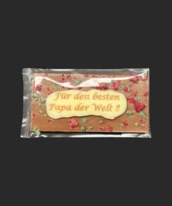 Mini-Schokoladentafel aus Vollmilchschokolade (40 % Kakao), zum Thema Vatertag, in Geschenkverpackung