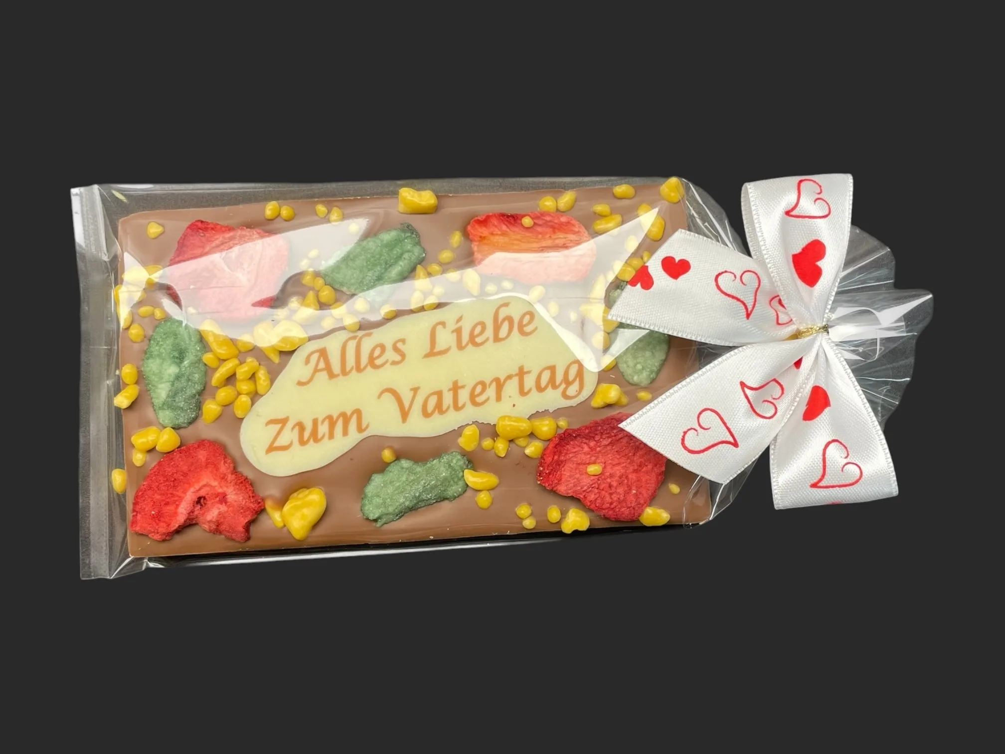 SMS-Tafel "Zum Muttertag" aus Vollmilch-Schokolade (Costa Rica, 40% Kakaoanteil) 85g – verpackt – Michis Schokoatelier