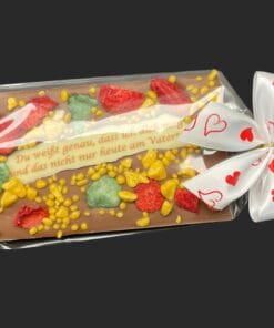 SMS-Tafel "Zum Muttertag" aus Vollmilch-Schokolade (Costa Rica, 40% Kakaoanteil) 85g – Michis Schokoatelier