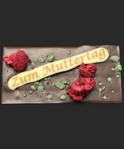 Mini-Schokoladentafel aus Zartbitterschokolade (65 % Kakao), zum Thema Muttertag