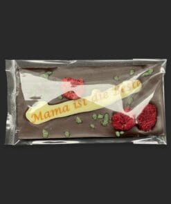 Mini-Schokoladentafel aus Zartbitterschokolade (65 % Kakao), zum Thema Muttertag, in Geschenkverpackung