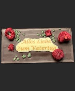 Mini-Schokoladentafel aus Zartbitterschokolade (65 % Kakao), zum Thema Vatertag