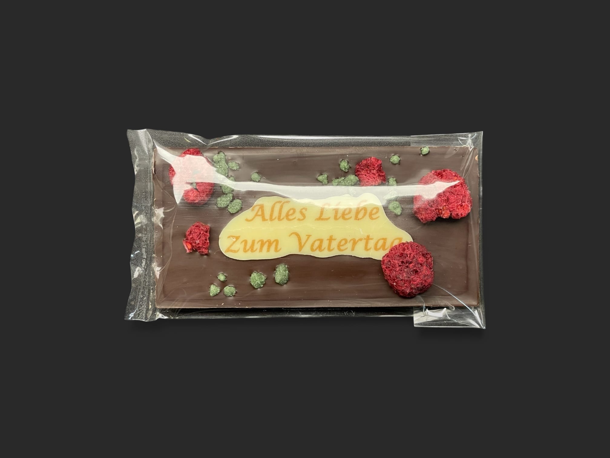 Mini-Schokoladentafel aus Zartbitterschokolade (65 % Kakao), zum Thema Vatertag, in Geschenkverpackung