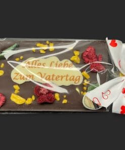 SMS-Tafel "Zum Muttertag" aus Vollmilch-Schokolade (Costa Rica, 40% Kakaoanteil) 85g – Ansicht 3 – Michis Schokoatelier