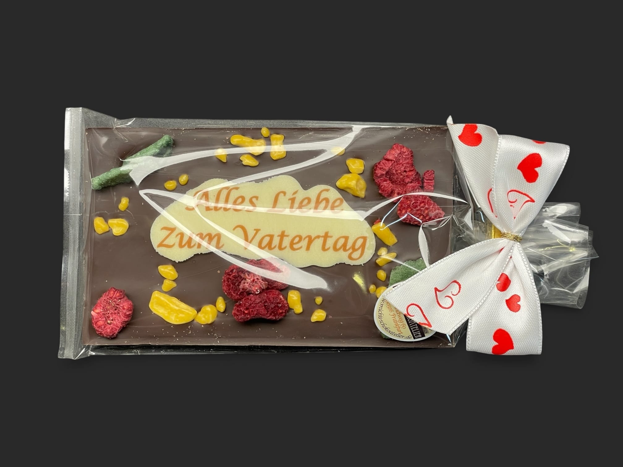 SMS-Tafel "Zum Muttertag" aus Vollmilch-Schokolade (Costa Rica, 40% Kakaoanteil) 85g – Ansicht 3 – Michis Schokoatelier