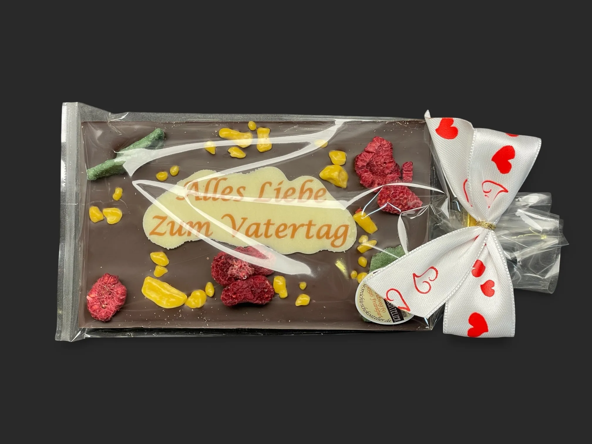 SMS-Tafel "Zum Muttertag" aus Vollmilch-Schokolade (Costa Rica, 40% Kakaoanteil) 85g – Ansicht 3 – Michis Schokoatelier