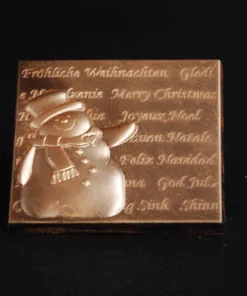 Schokoladentafel, mit Aufschrift „Schneemann Tafel 88“
