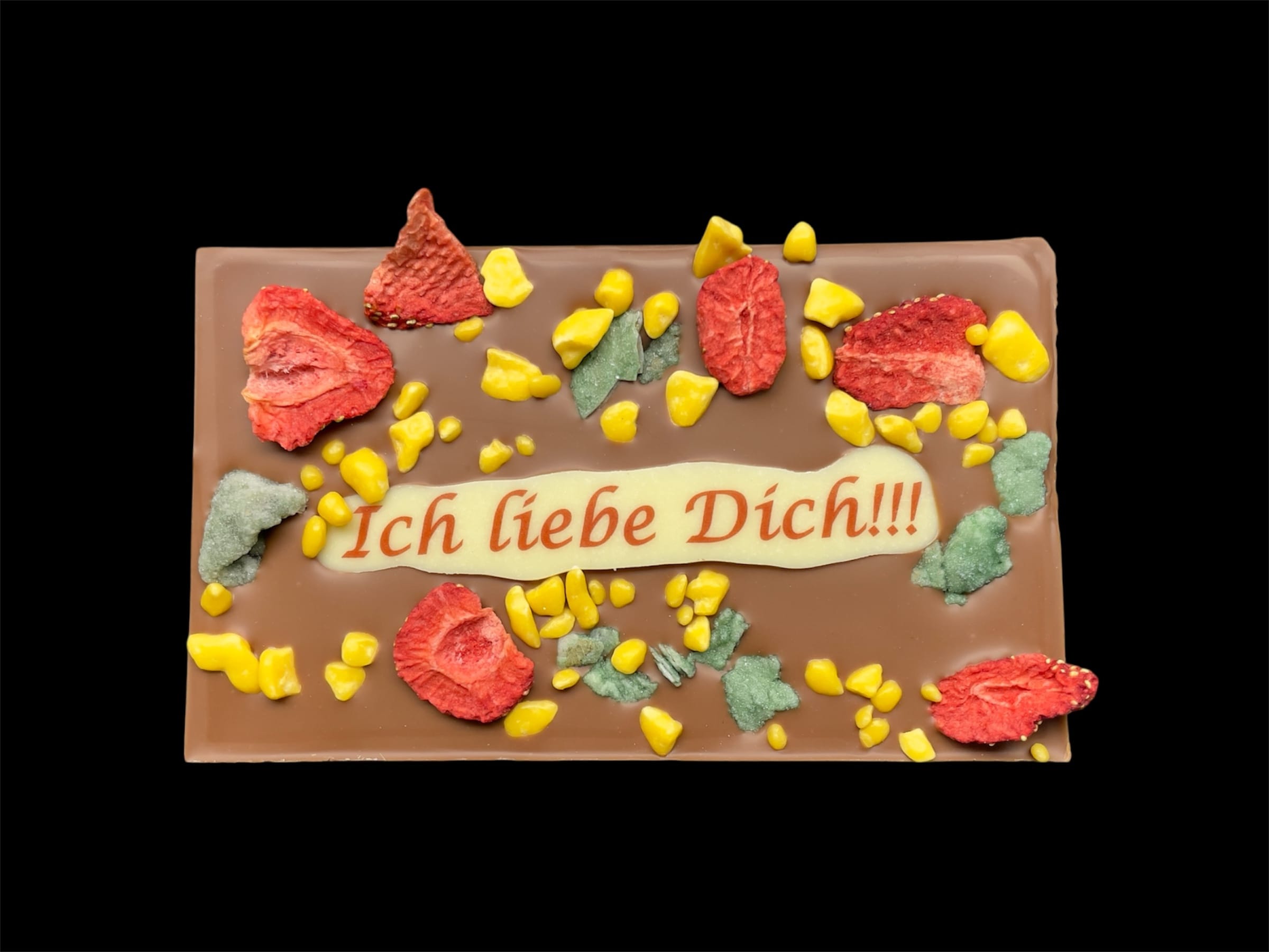 Valentinstafeln aus feinster Schokolade mit Schriftzug – Ansicht 3 – Michis Schokoatelier