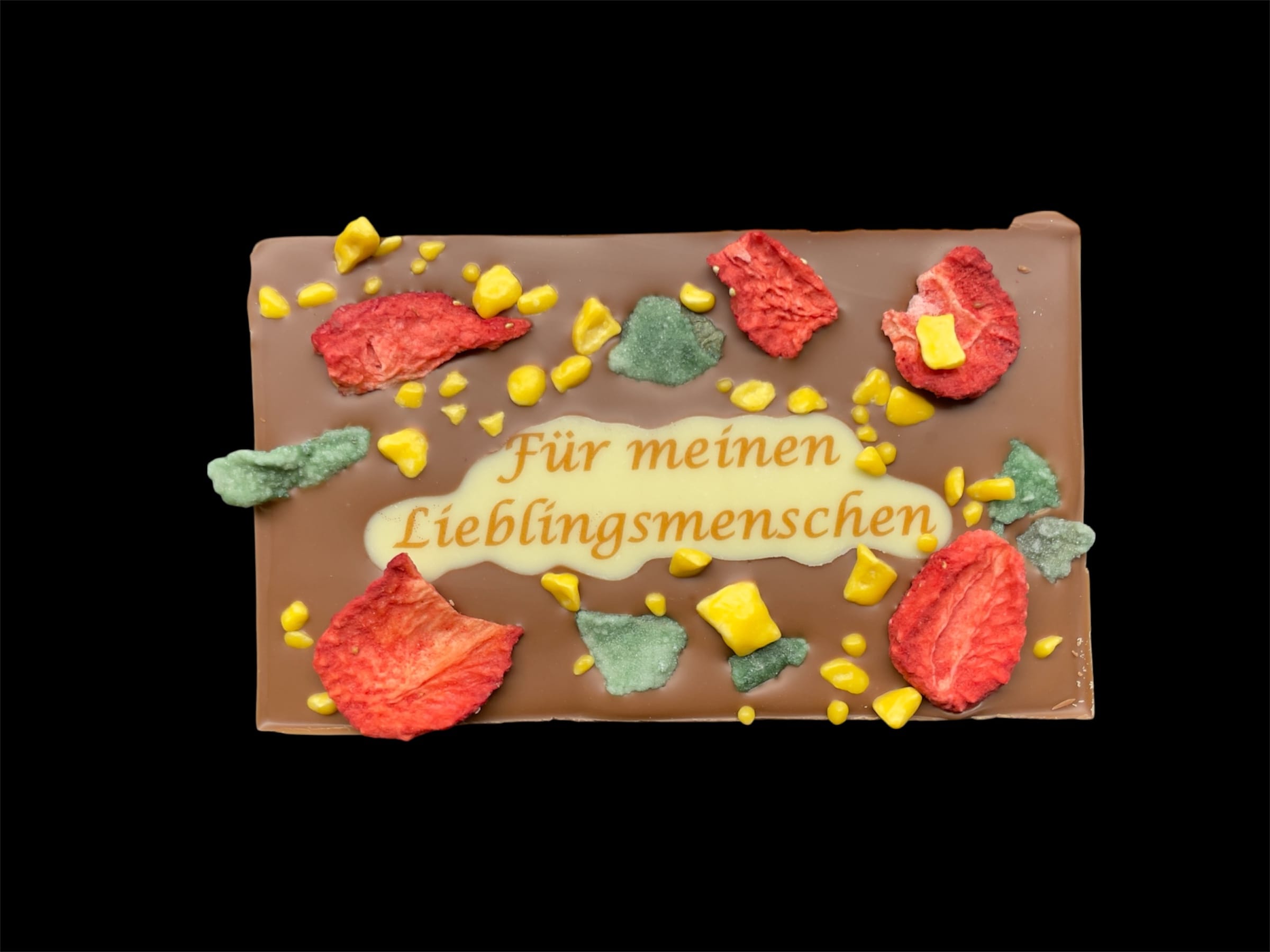 Valentinstafeln aus feinster Schokolade mit Schriftzug – Ansicht 4 – Michis Schokoatelier