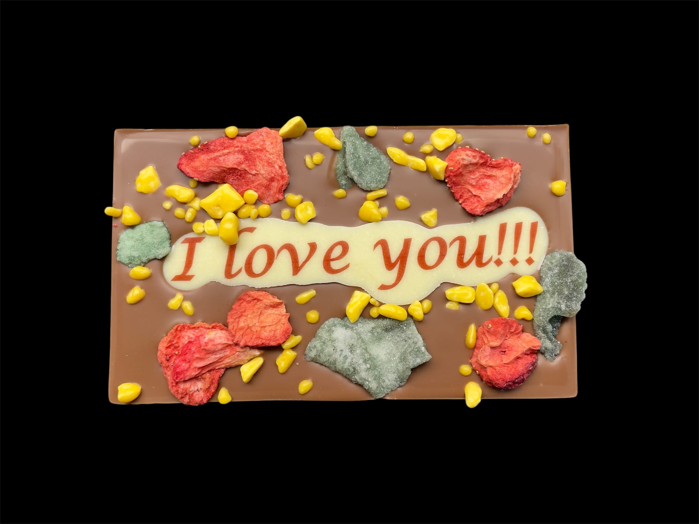 Valentinstafeln aus feinster Schokolade mit Schriftzug – Ansicht 5 – Michis Schokoatelier