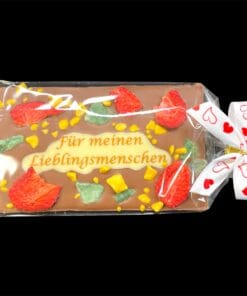 Valentinstafeln aus feinster Schokolade mit Schriftzug – Ansicht 6 – Michis Schokoatelier
