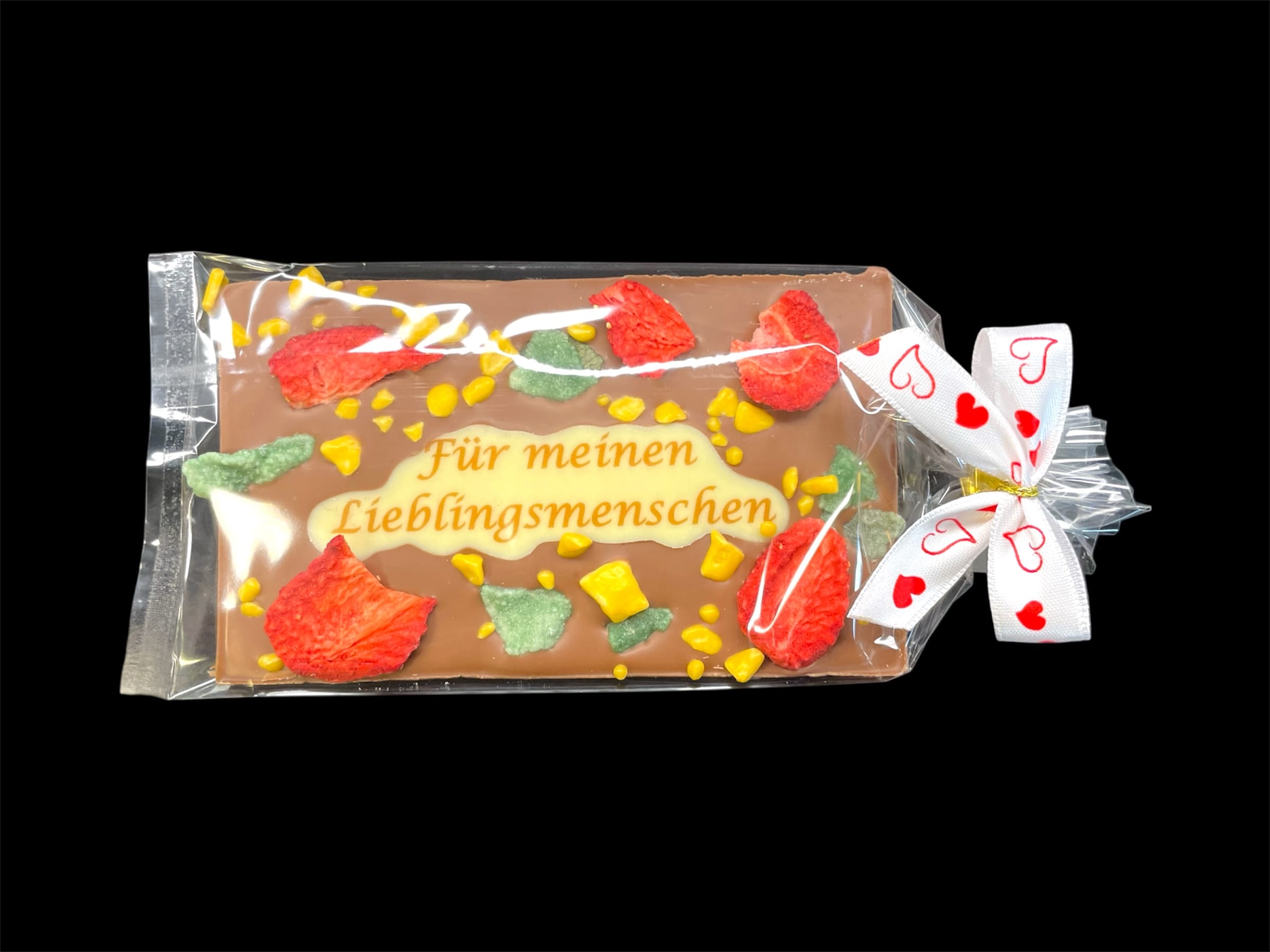 Valentinstafeln aus feinster Schokolade mit Schriftzug – Ansicht 6 – Michis Schokoatelier