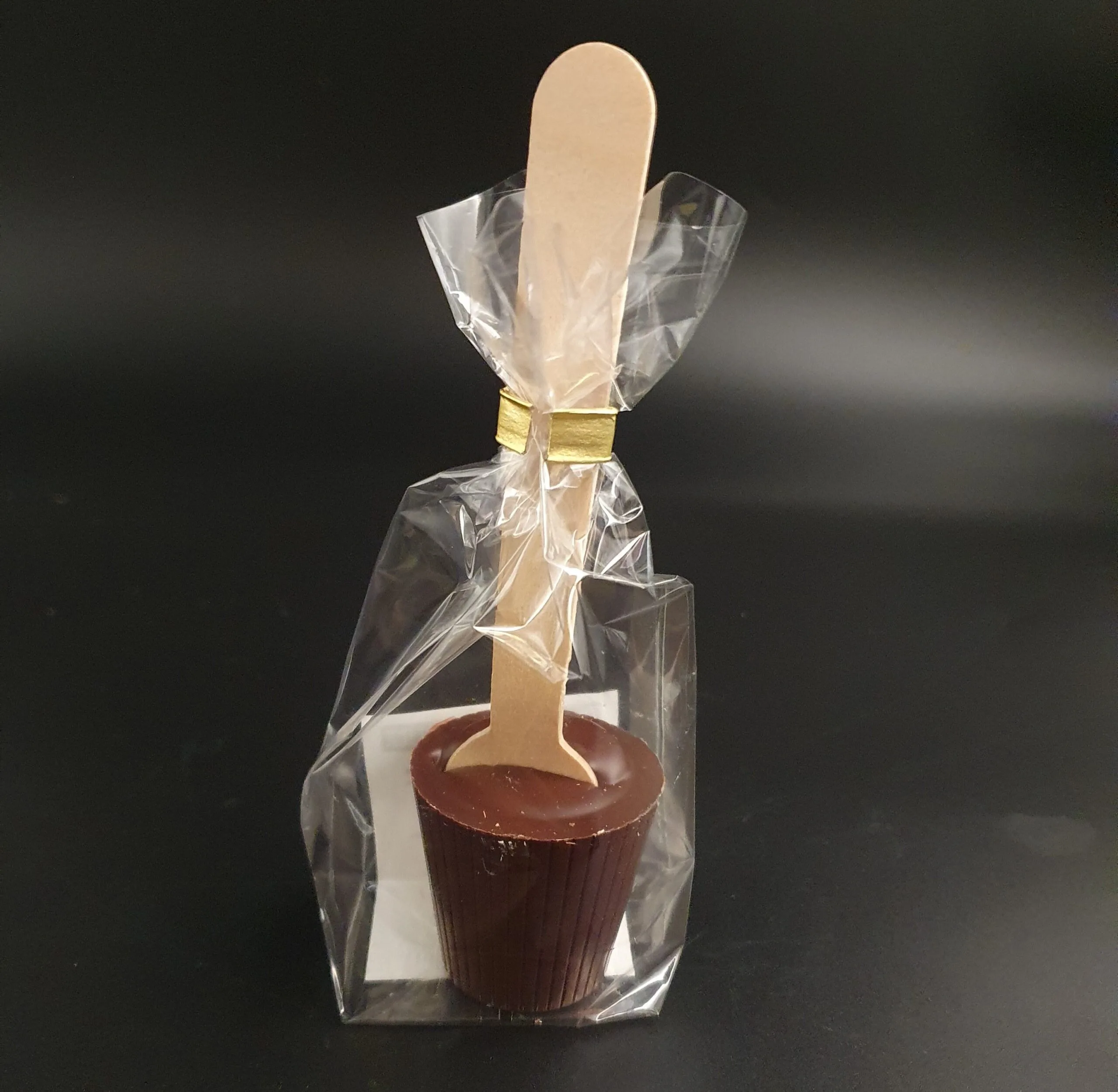 Trinkschokoladen-Lolli aus Zartbitter-Schokolade