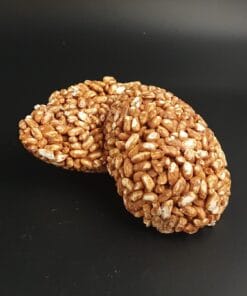 Puffreis-Eier-Hälften mit Vollmilch-Schokolade