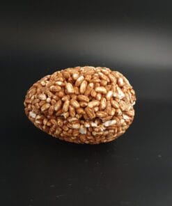 Puffreis-Ei mit Vollmilch-Schokolade Geschenkidee zu Ostern Nostalgie
