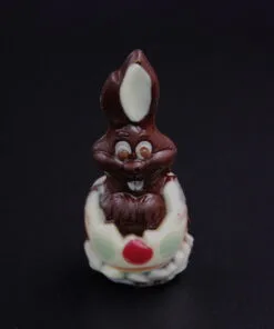 Osterhase im Ei aus Zartbitter-Schokolade Vegan (65% Kakaoanteil) 35g
