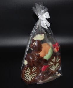 Alternative view of Nur vor Ort erhältlich! Radfahrender Osterhase aus Zartbitter-Schokolade (65% Kakaoanteil) 330g