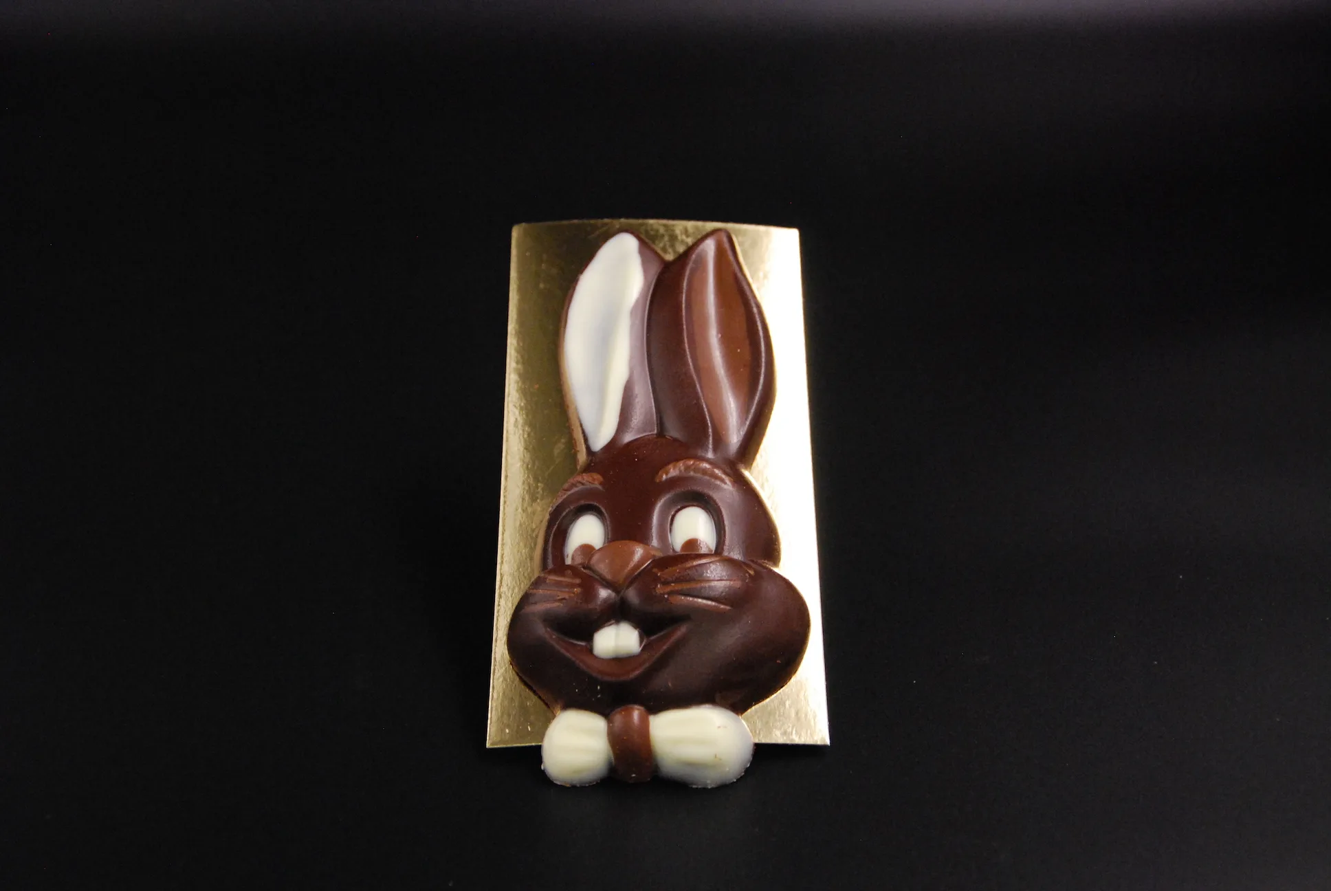 Hasenkopf aus Zartbitter-Schokolade (65% Kakaoanteil) 95g