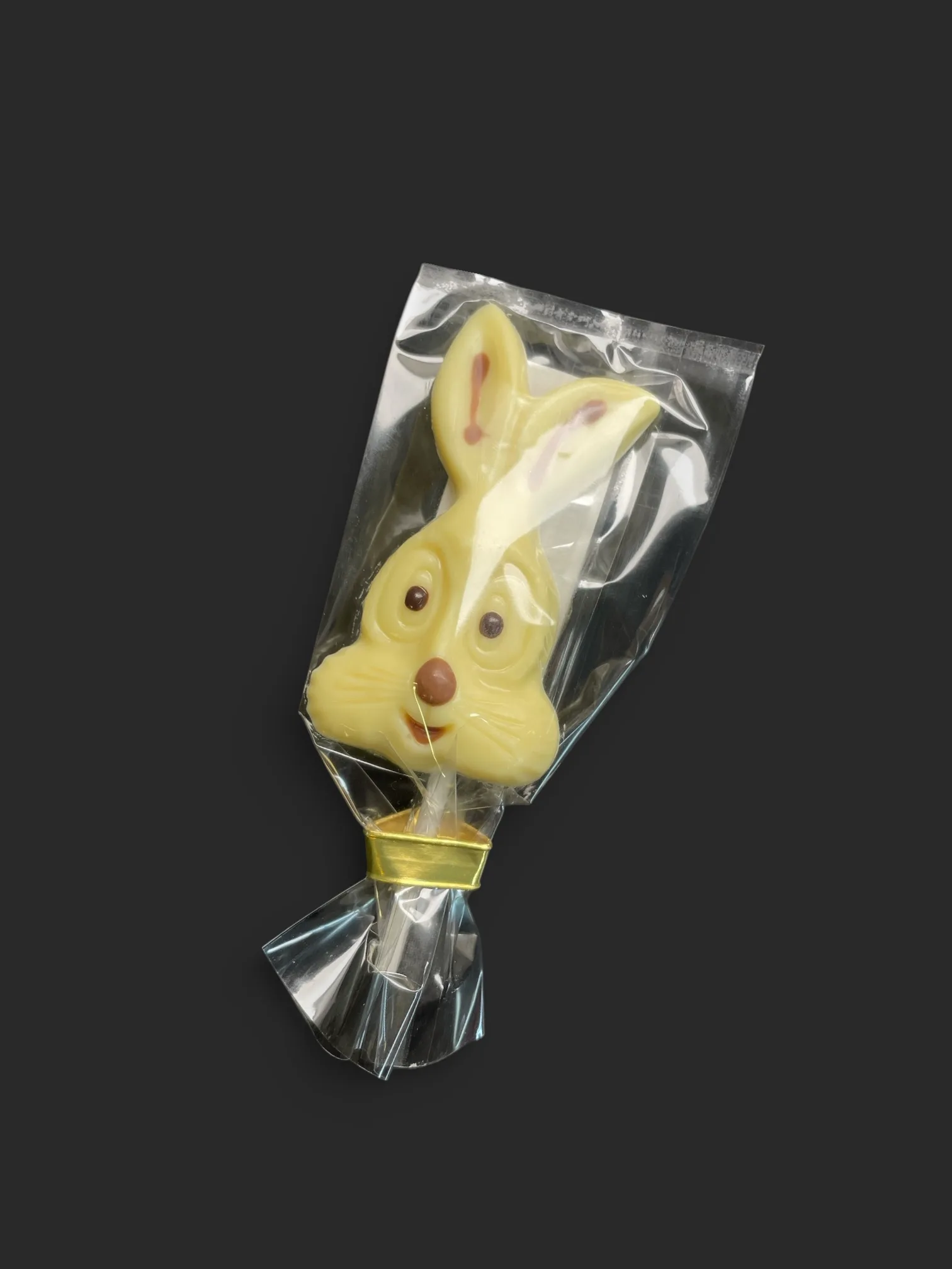 Hasen-Lutscher aus weißer Schokolade (36% Kakaoanteil), 20g – Bild 2