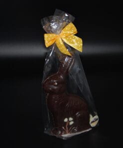 Nostalgischer Osterhase aus Zartbitter-Schokolade (65% Kakaoanteil), 90g – Bild 3