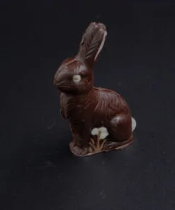 Nostalgischer Mini-Osterhase aus Zartbitter-Schokolade  Vegan (65% Kakaoanteil), 20g
