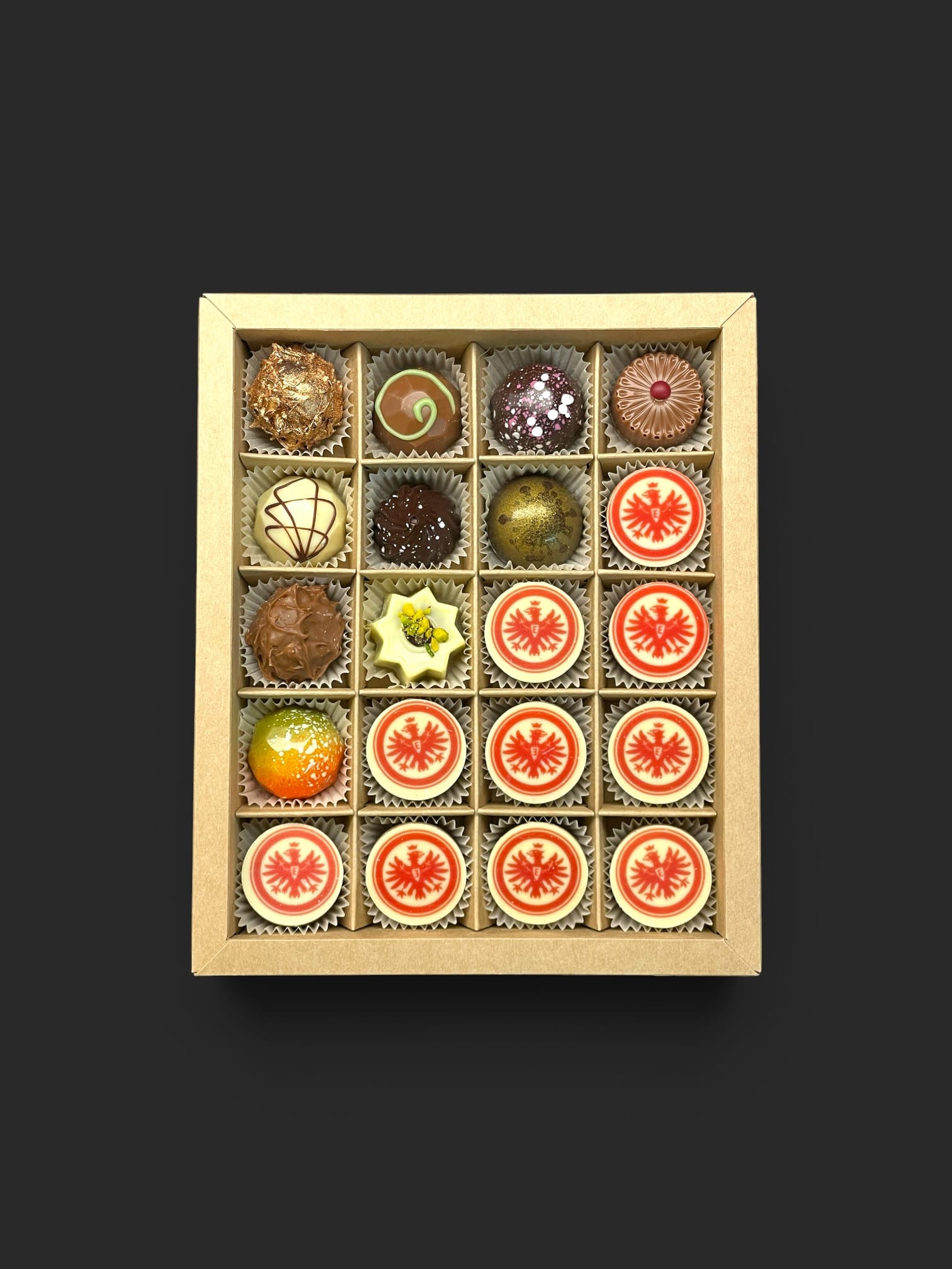 Geschenkschachtel mit bis zu 20 Foto-/Logo-Pralinen (eines Motivs) 200g – Bild 5