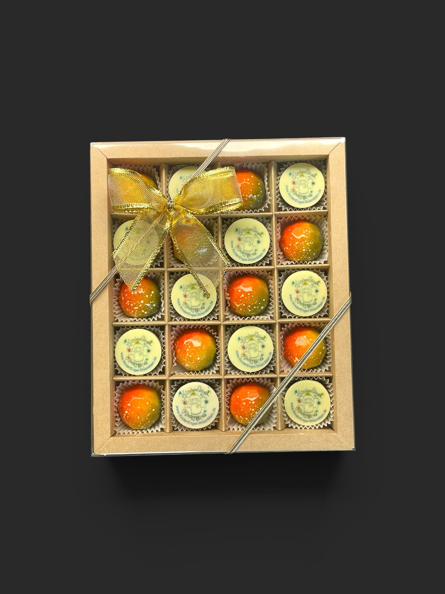 Geschenkschachtel mit bis zu 20 Foto-/Logo-Pralinen (eines Motivs) 200g – Bild 3