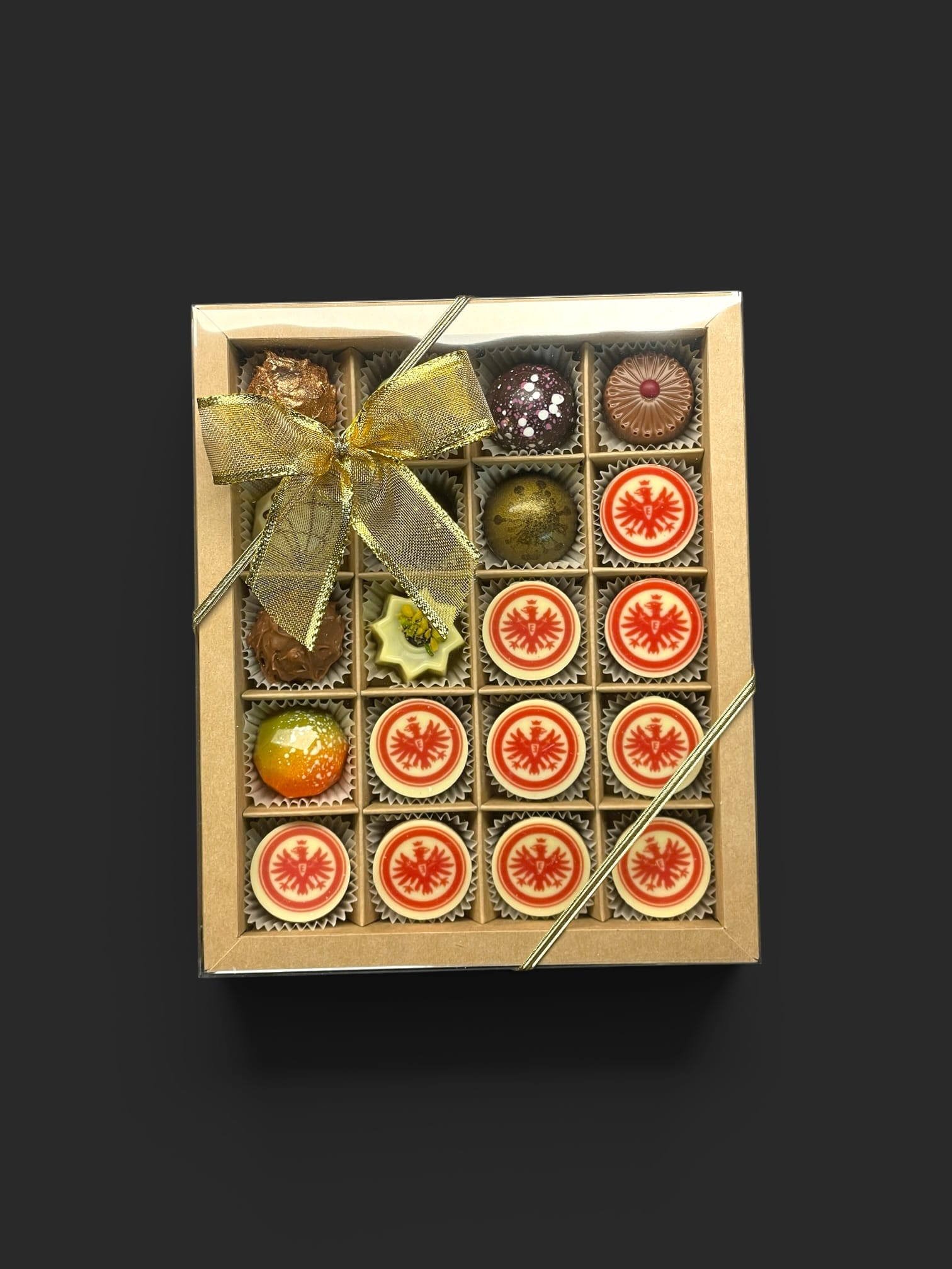 Geschenkschachtel mit bis zu 20 Foto-/Logo-Pralinen (eines Motivs) 200g – Bild 6