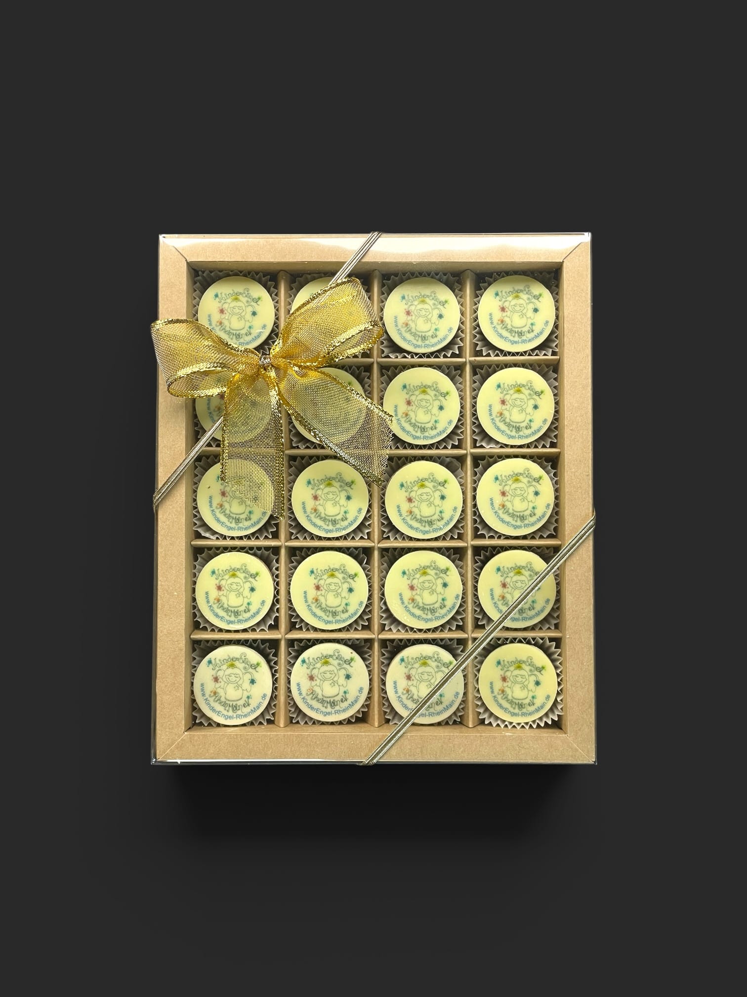 Geschenkschachtel mit bis zu 20 Foto-/Logo-Pralinen (eines Motivs) 200g – Bild 4