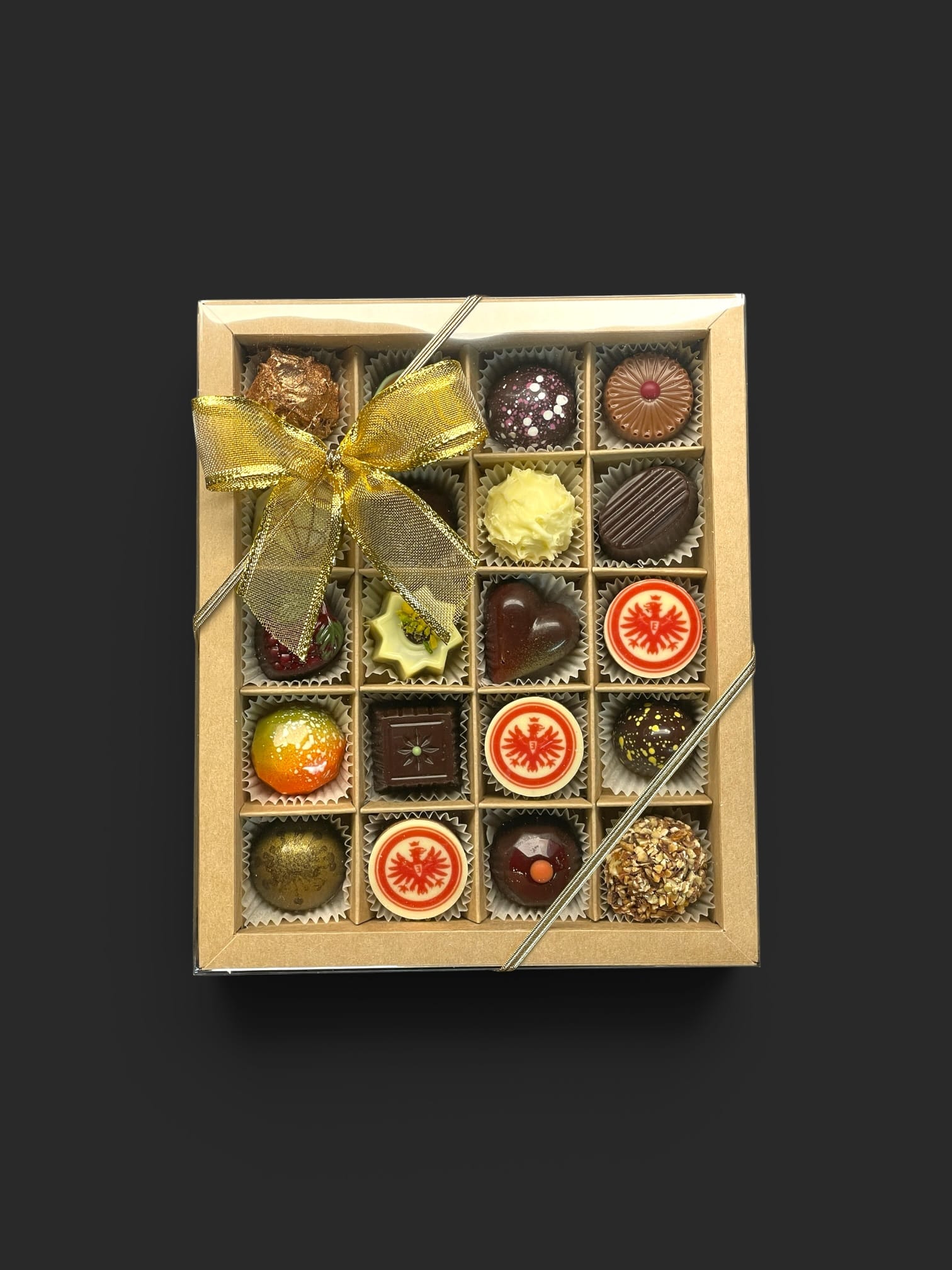 Geschenkschachtel mit bis zu 20 Foto-/Logo-Pralinen (eines Motivs) 200g – Bild 8