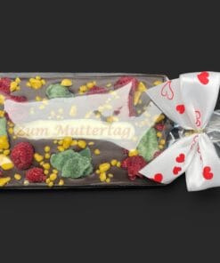 SMS-Tafel "Zum Muttertag" aus Zartbitter-Schokolade (Maracaibo, 65% Kakaoanteil) 85g – Ansicht 2 – Michis Schokoatelier
