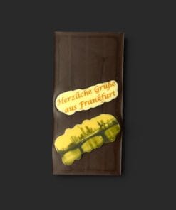 Schokoladentafel aus Zartbitterschokolade (65 % Kakao), mit Aufschrift „Foto&amp;Spruch“